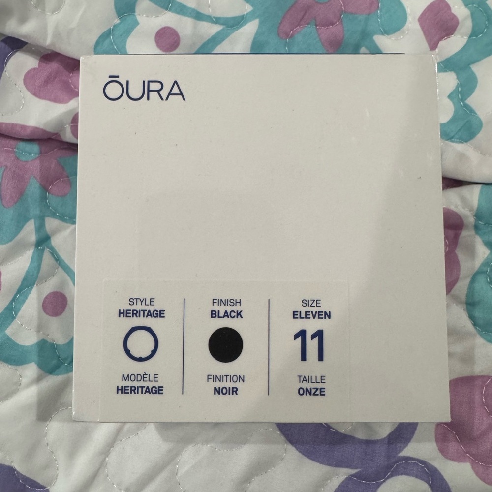 Oura Ring Heritage Black Size 11 NWT